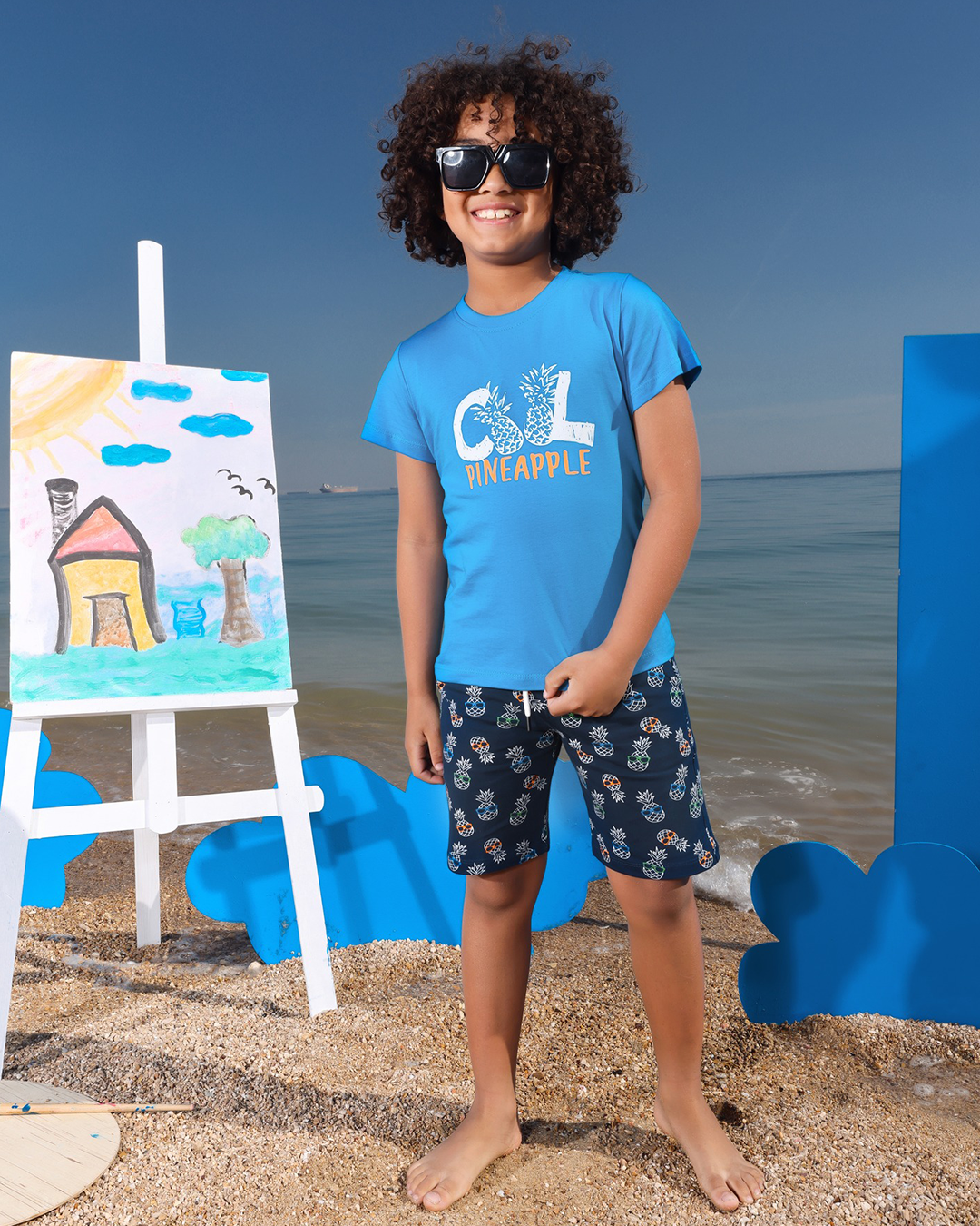 cool pineapple بيجامه اولادي جرسونيه نص كم وشورت