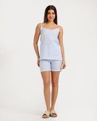 بيجامة حريمي بدون كم مع شورت