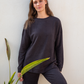 Women's long-sleeved pajamas, plain cashmere