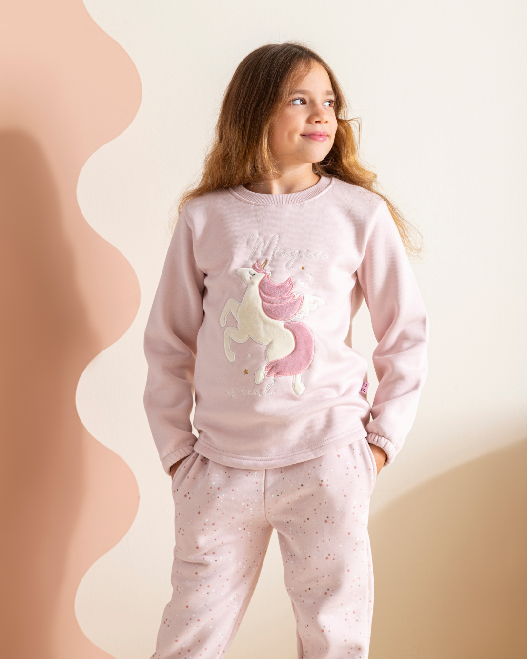 Magic Unicorn بيجاما بناتي كُم طويل