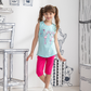 Girls' swan print pajamas