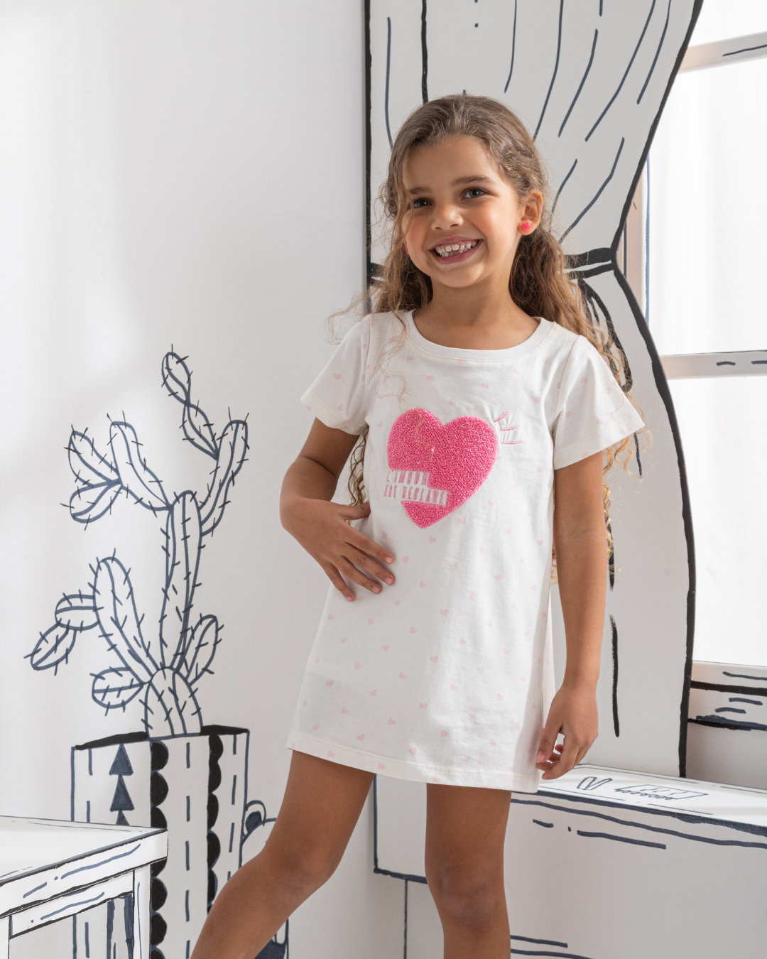 L'Amour girls half sleeve shirt