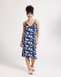 Femi florals قميص نوم حريمي فسكوز بدانتيل