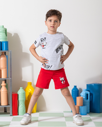 MARVY Cuphead Story بيجامة اولادي وسط شانيه