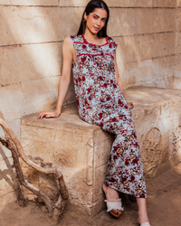 قميص حريمي كت ساسونة وردة نبيتي منت طويل