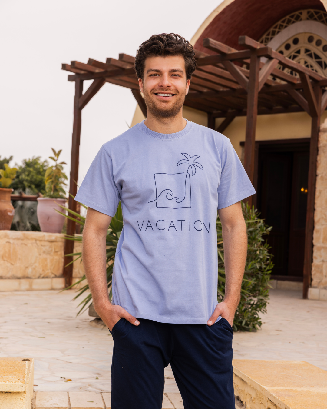 vacation بيجاما رجالي نص كم و بنتاكور