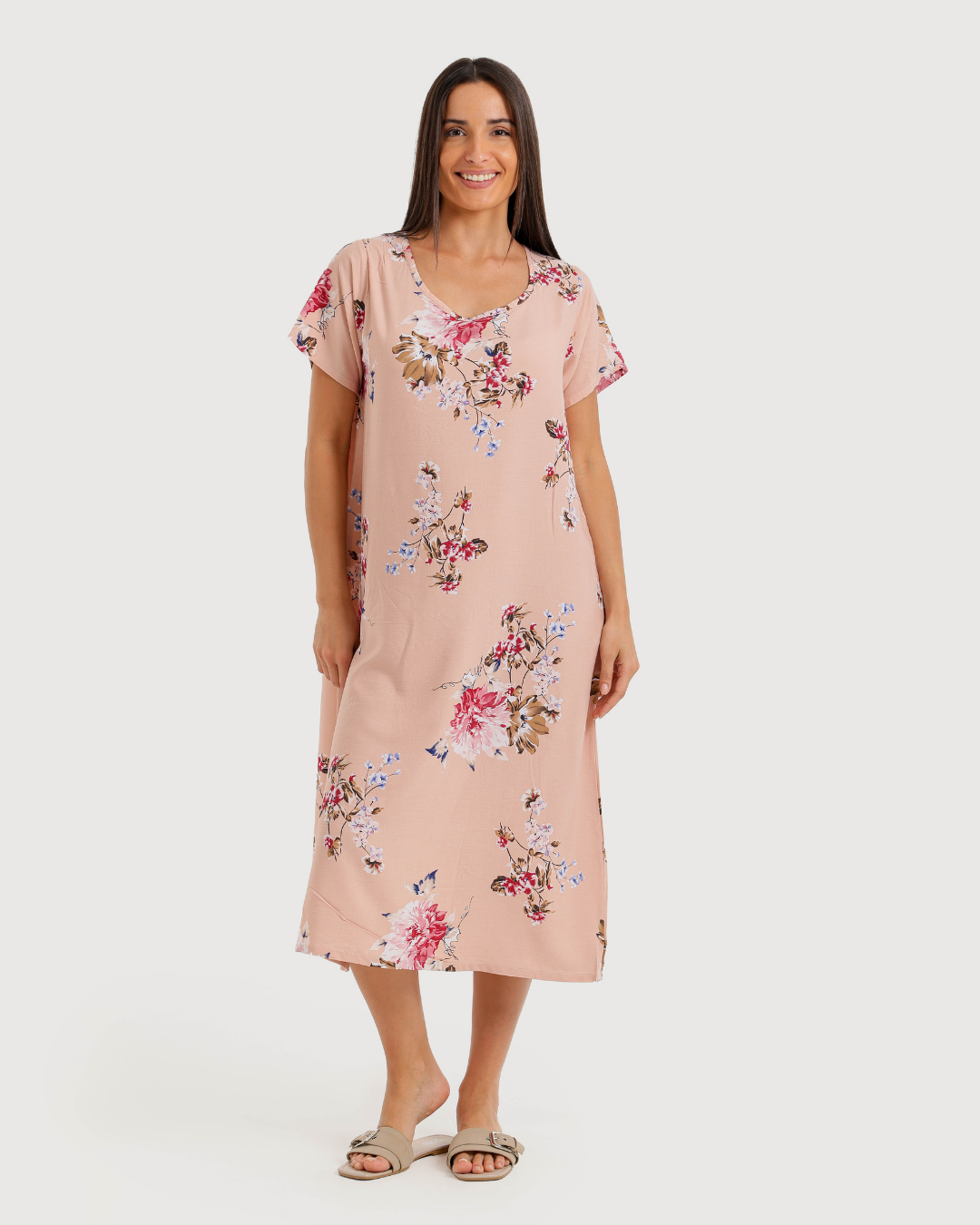 قميص فسكوز قصير مشجر 001