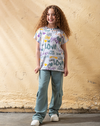 Love Full Cover بيجامه بناتي وسط