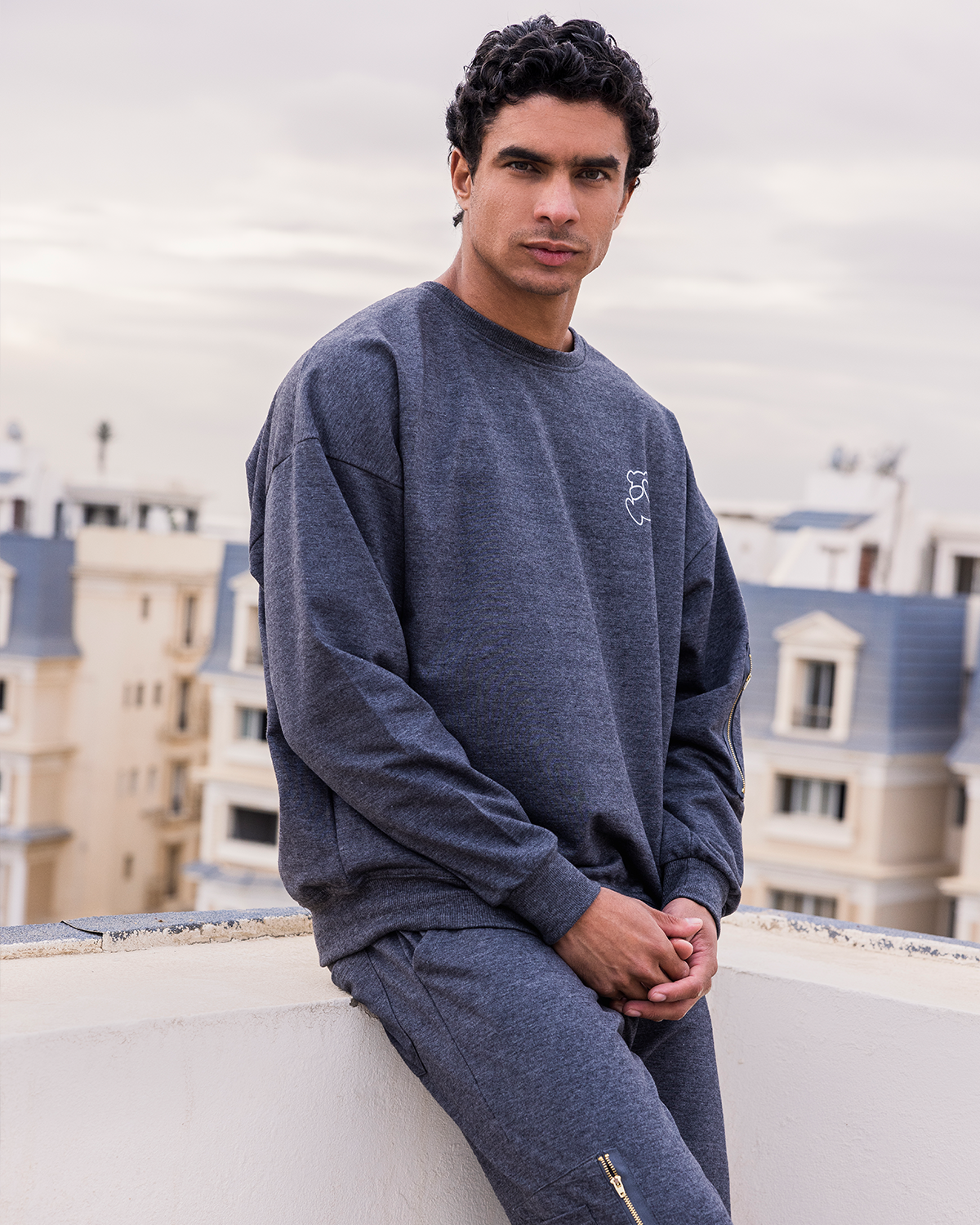 Men's pajamas with a zipper pocket