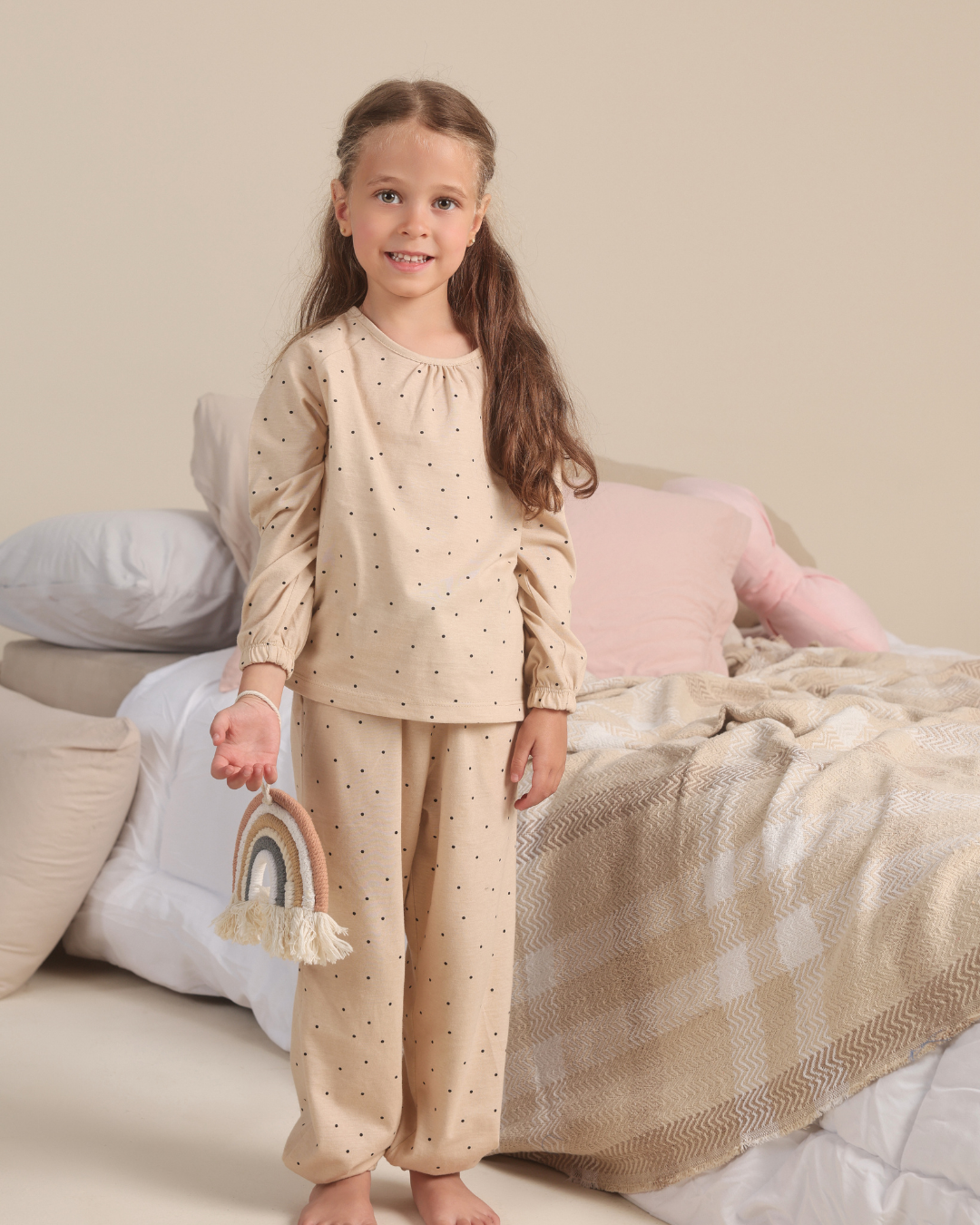 Girls Pajama in soft dots