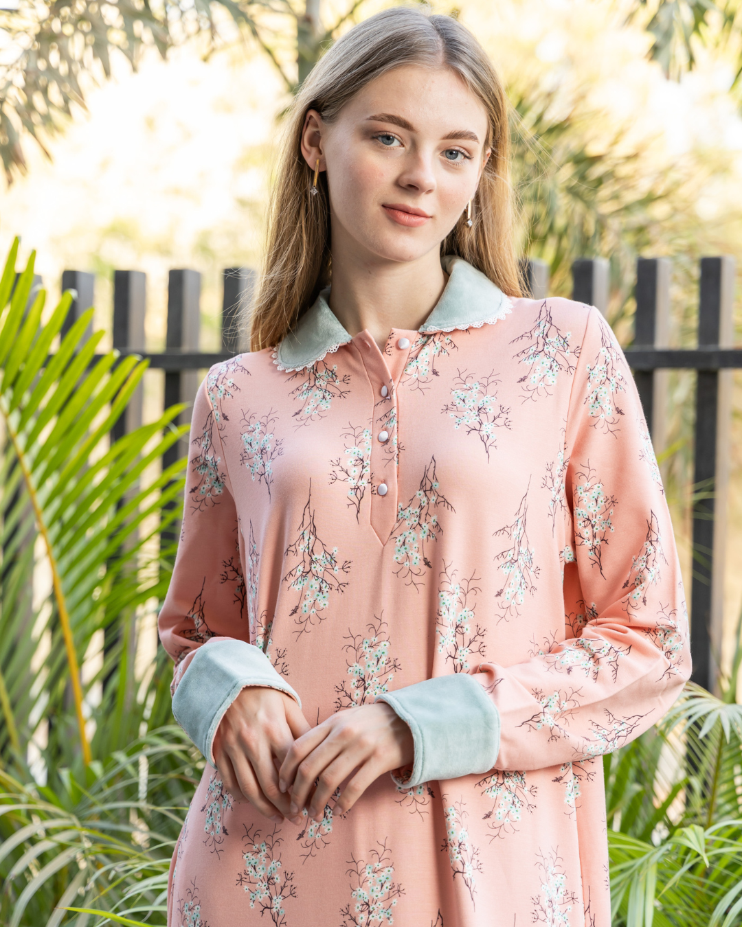 قميص نوم حريمي ميلتون مطبوع كوله ومرد