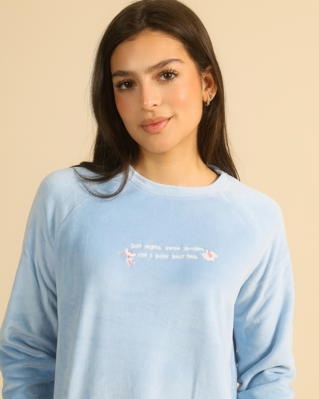 Snow Flowers Women pajama in lilac