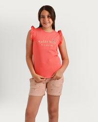Happy Flower Girls' Pajama Kit Shorts