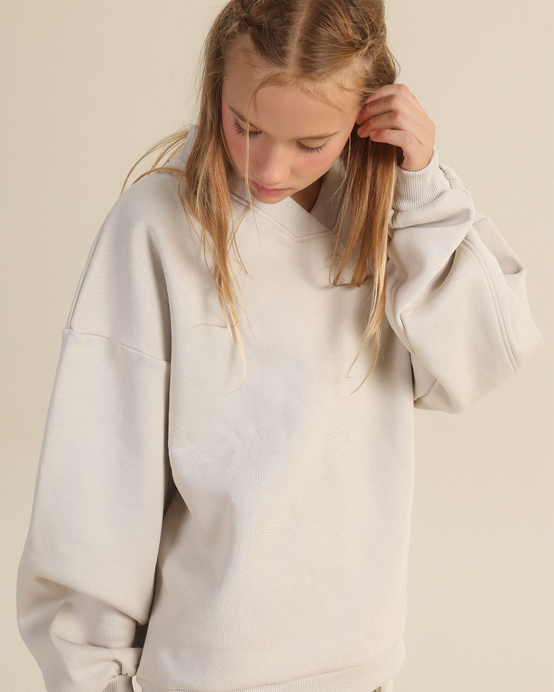 Unisex Oversized Collar Sweatshirt