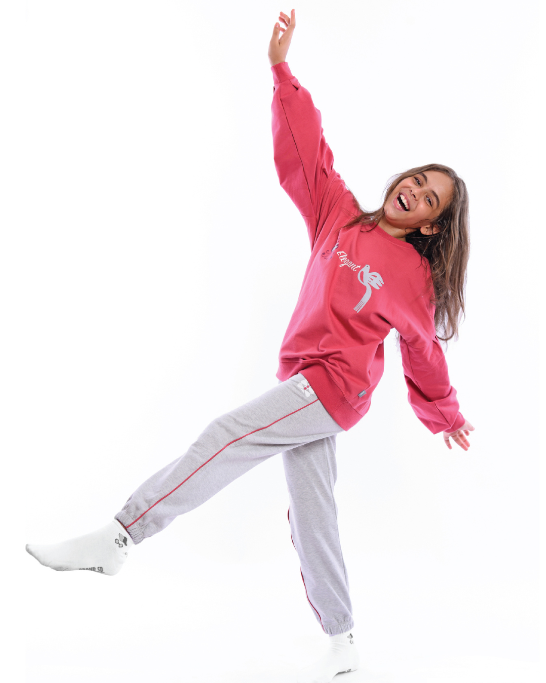 Elegant بيجامه بناتي تيشيرت+بنطلون مطبوع