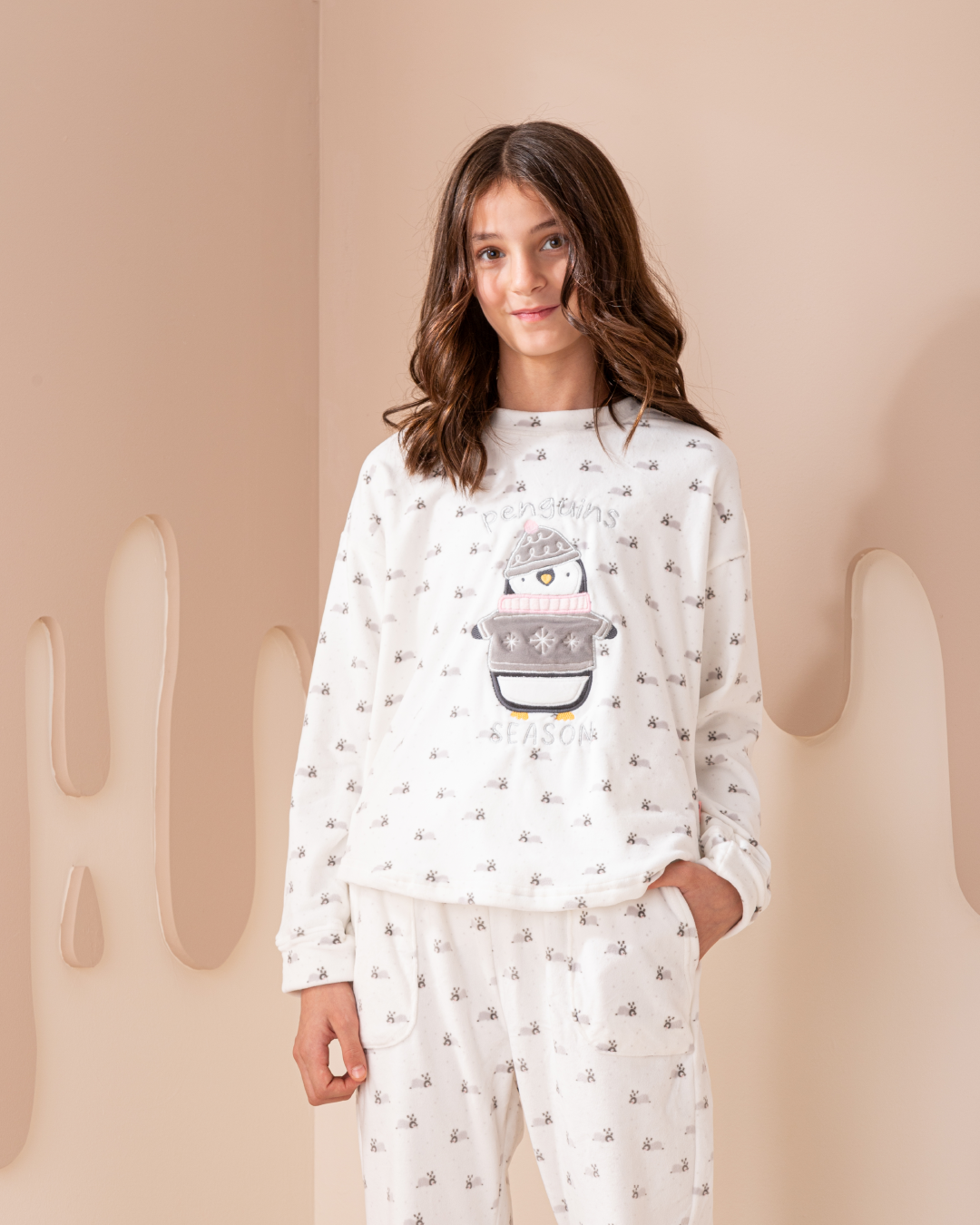 Penguins Season Pajamas velvet