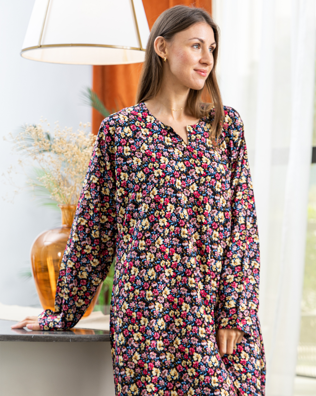 قميص فسكوز كم مشجر53