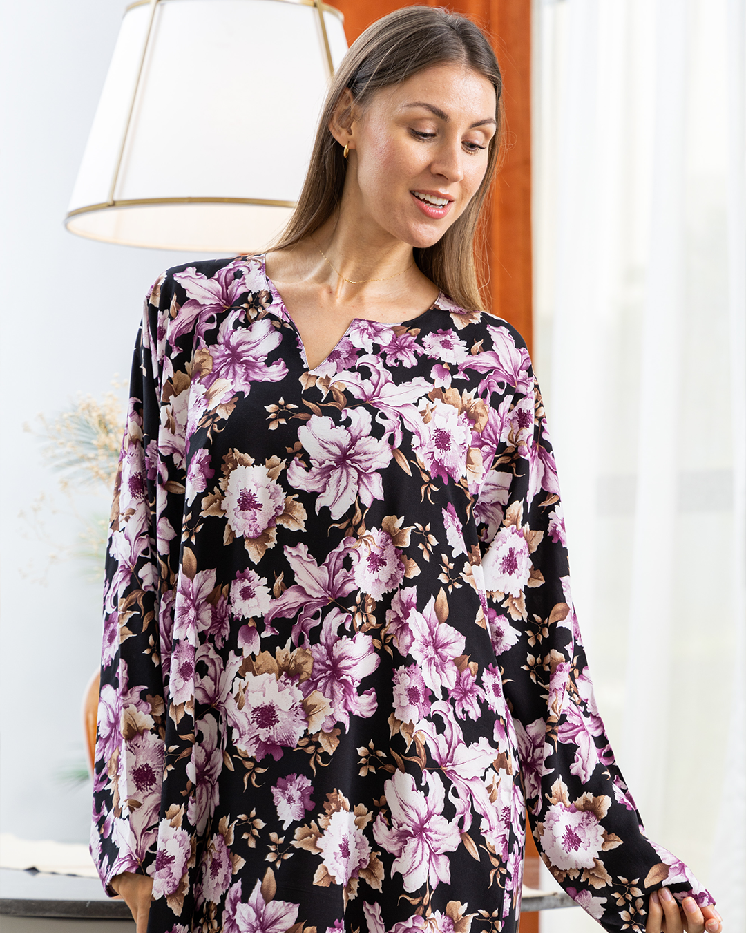 قميص فسكوز كم مشجر54