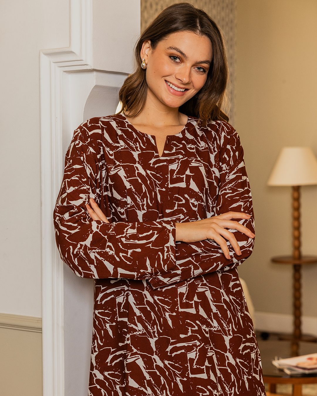 قميص فسكوز كم مشجر 63