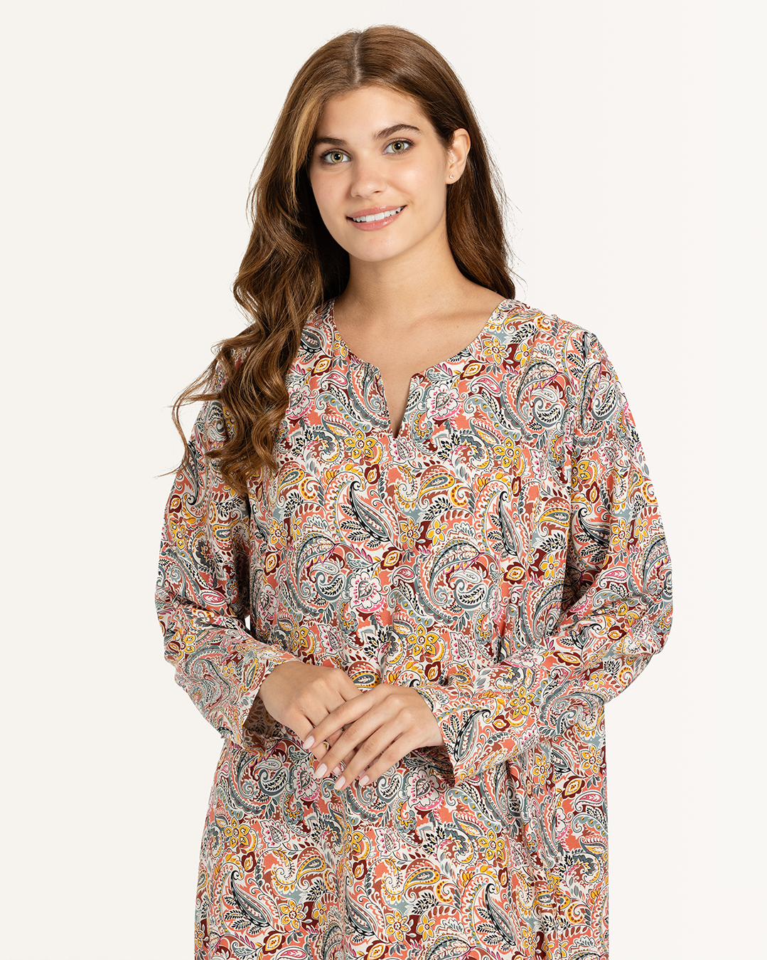 قميص فسكوز كم مشجر 73