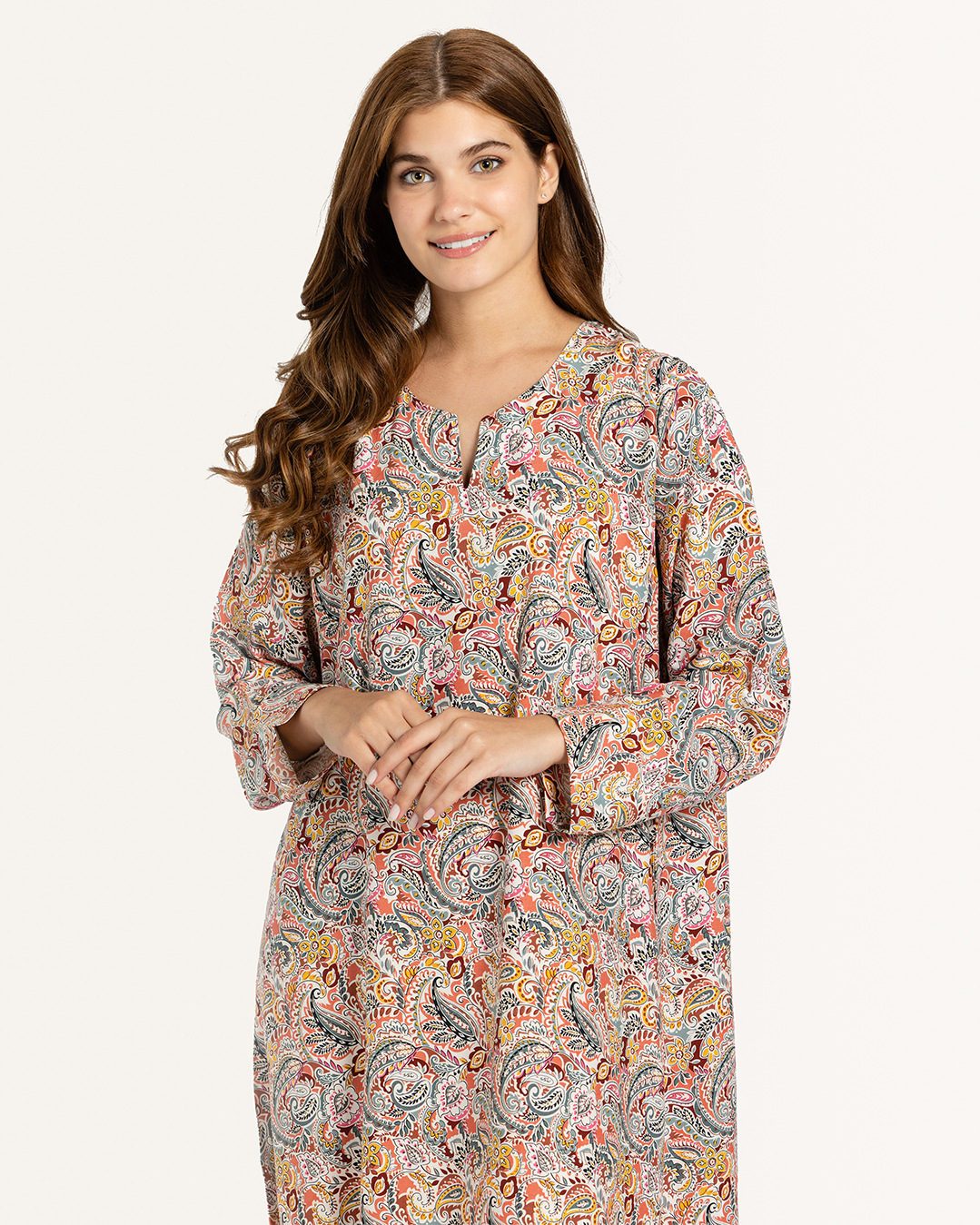 قميص فسكوز كم مشجر 73