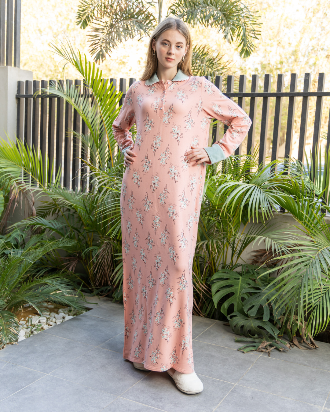 قميص نوم حريمي ميلتون مطبوع كوله ومرد