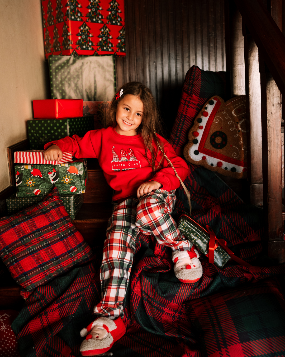 Santa Crew Mini Elf  Pajamas