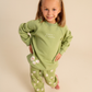 Girls' winter pajamas with a happy sheep print