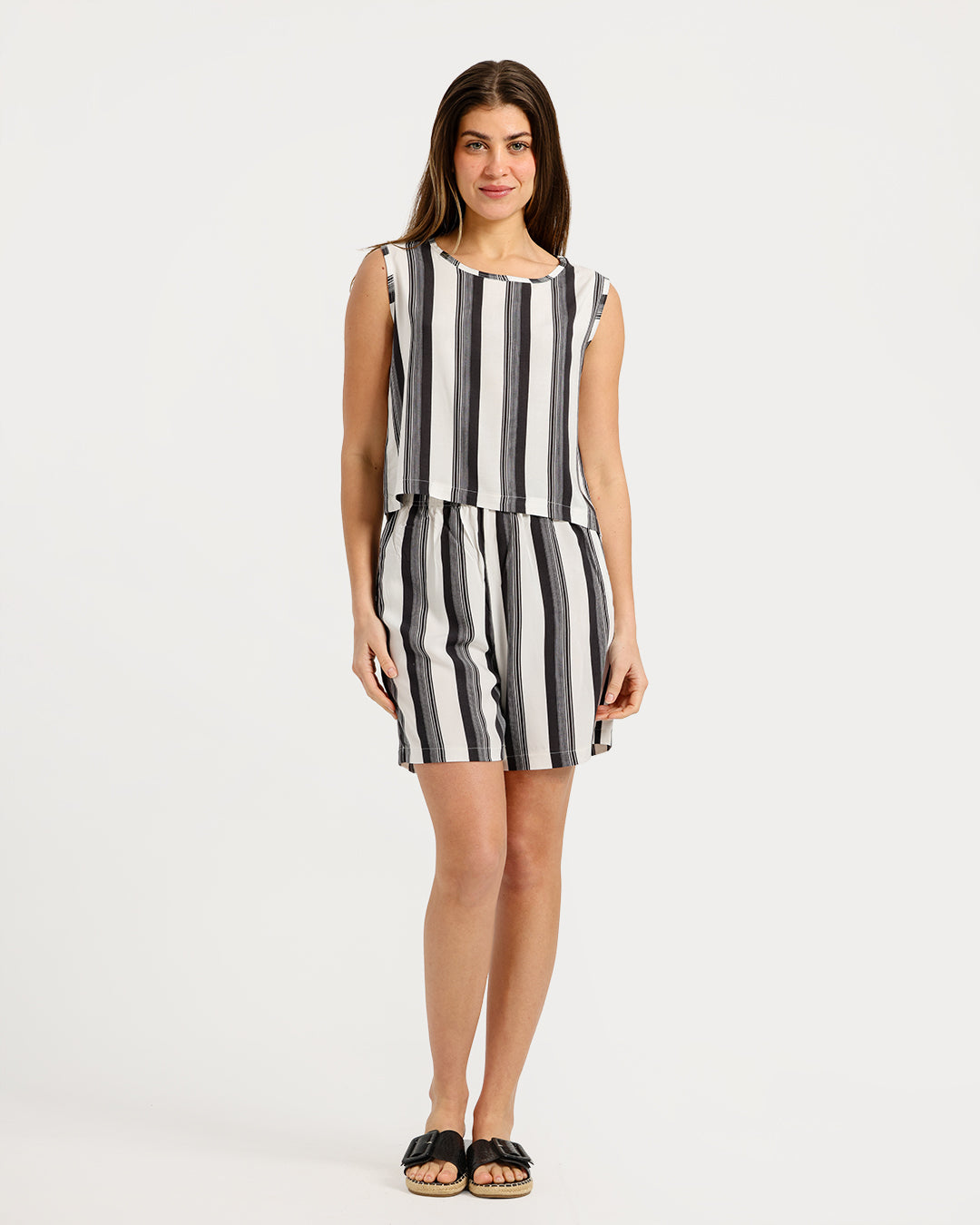 Women's Sleeveless Pajama Set with Shorts