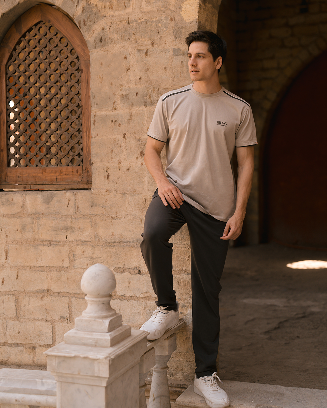 GLV VG Men's Pajama T-Shirt with Print on the Chest