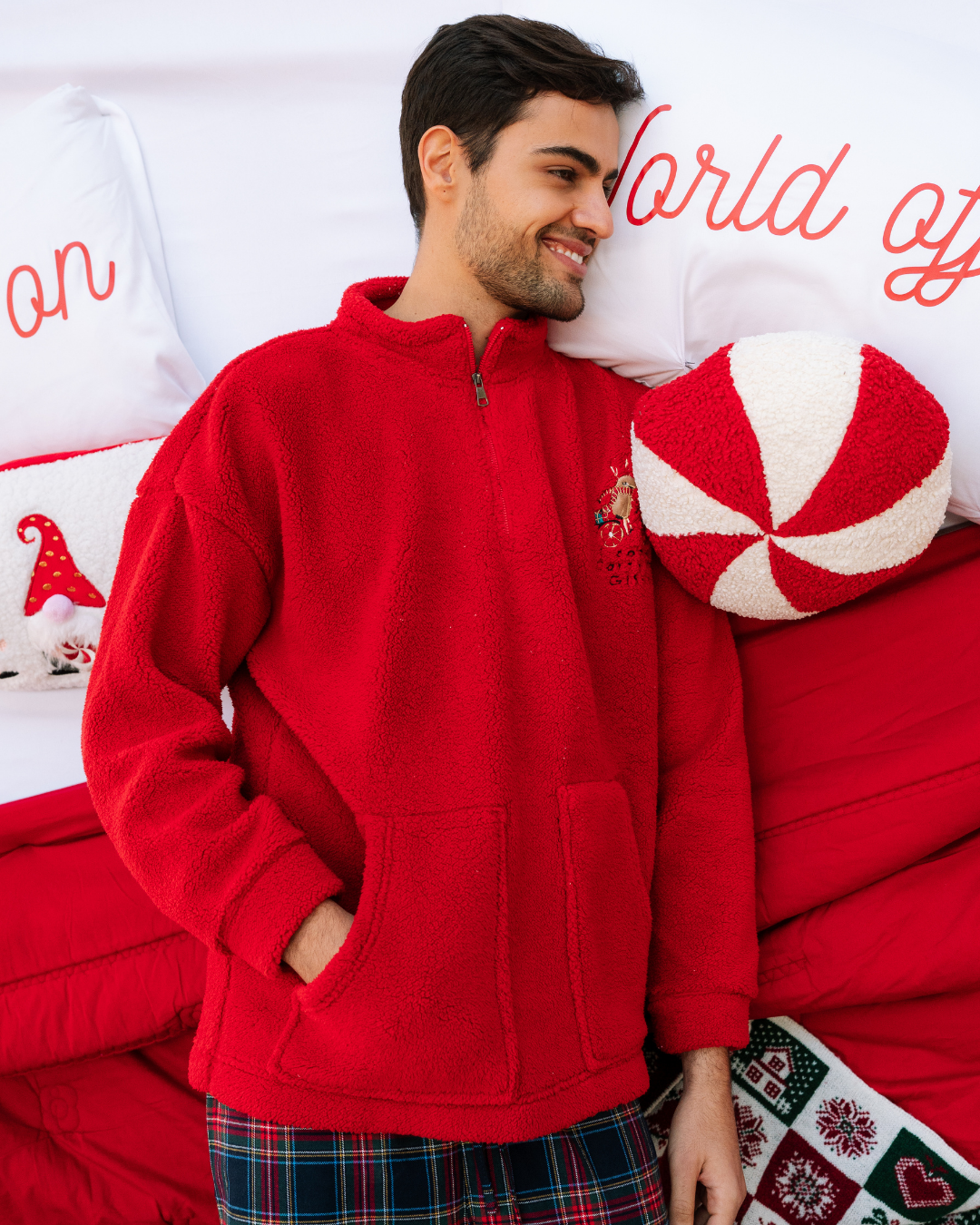 بيجاما رقبة عالية أجواء الكريسماس