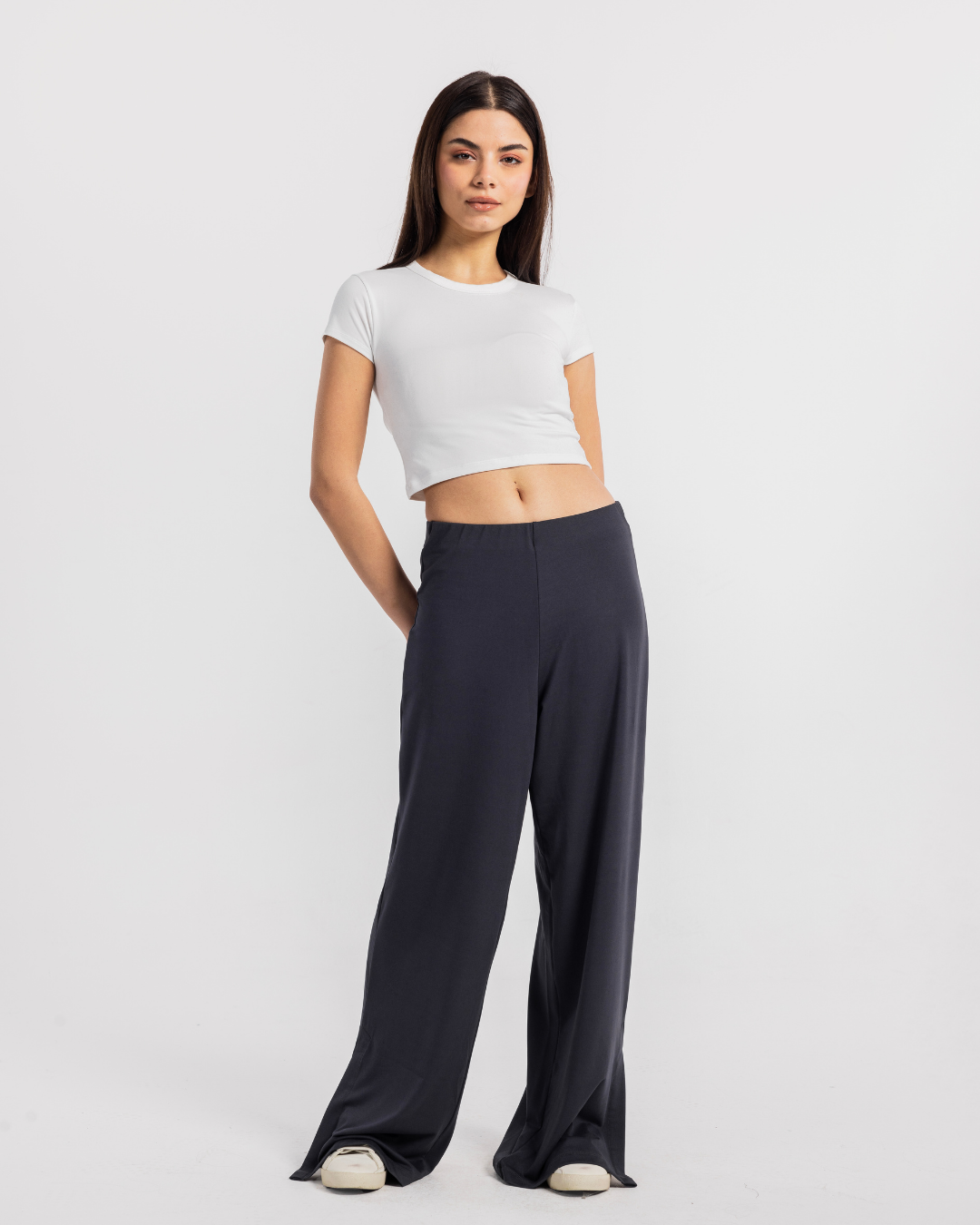 Polyamide بنطلون حريمي ويد ليج بفتحه