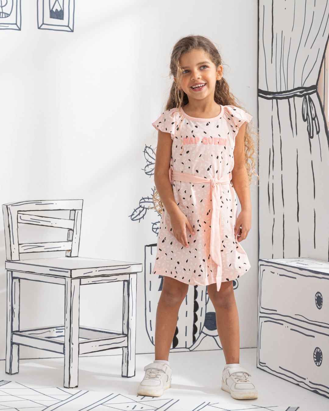 Nap Queen قميص نوم اطفالي بناتي مطبوع