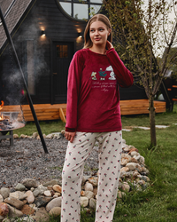 Snoopy and Peanut Women's Long Sleeve Pajamas