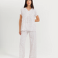 Women's half-sleeve jacquard pants pajamas