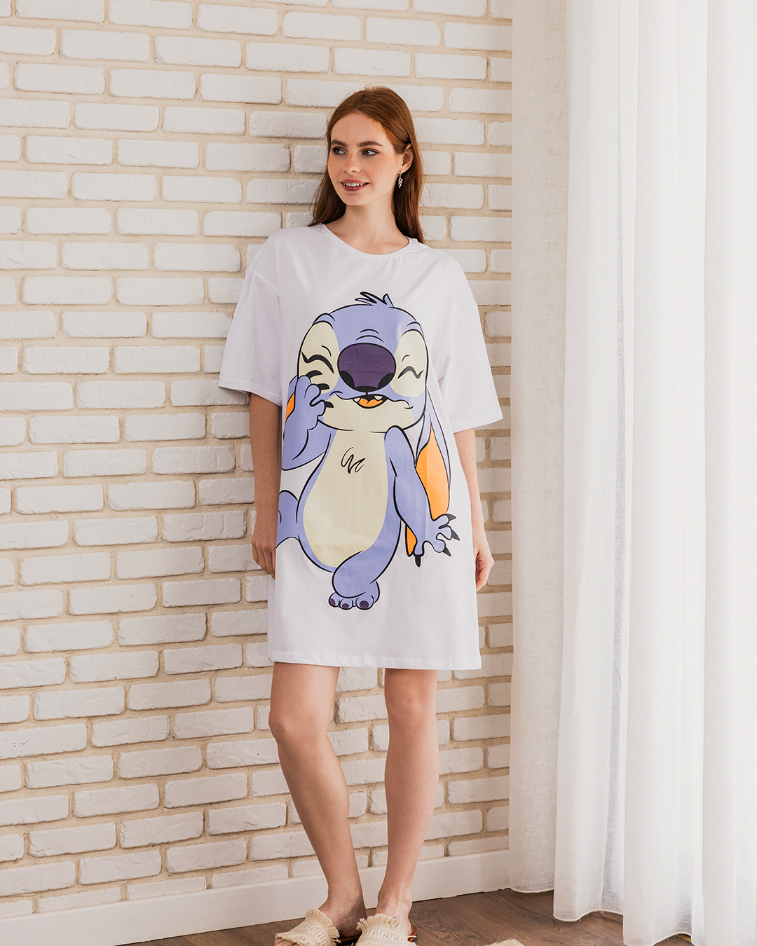stitch Women's night shirt with short sleeves