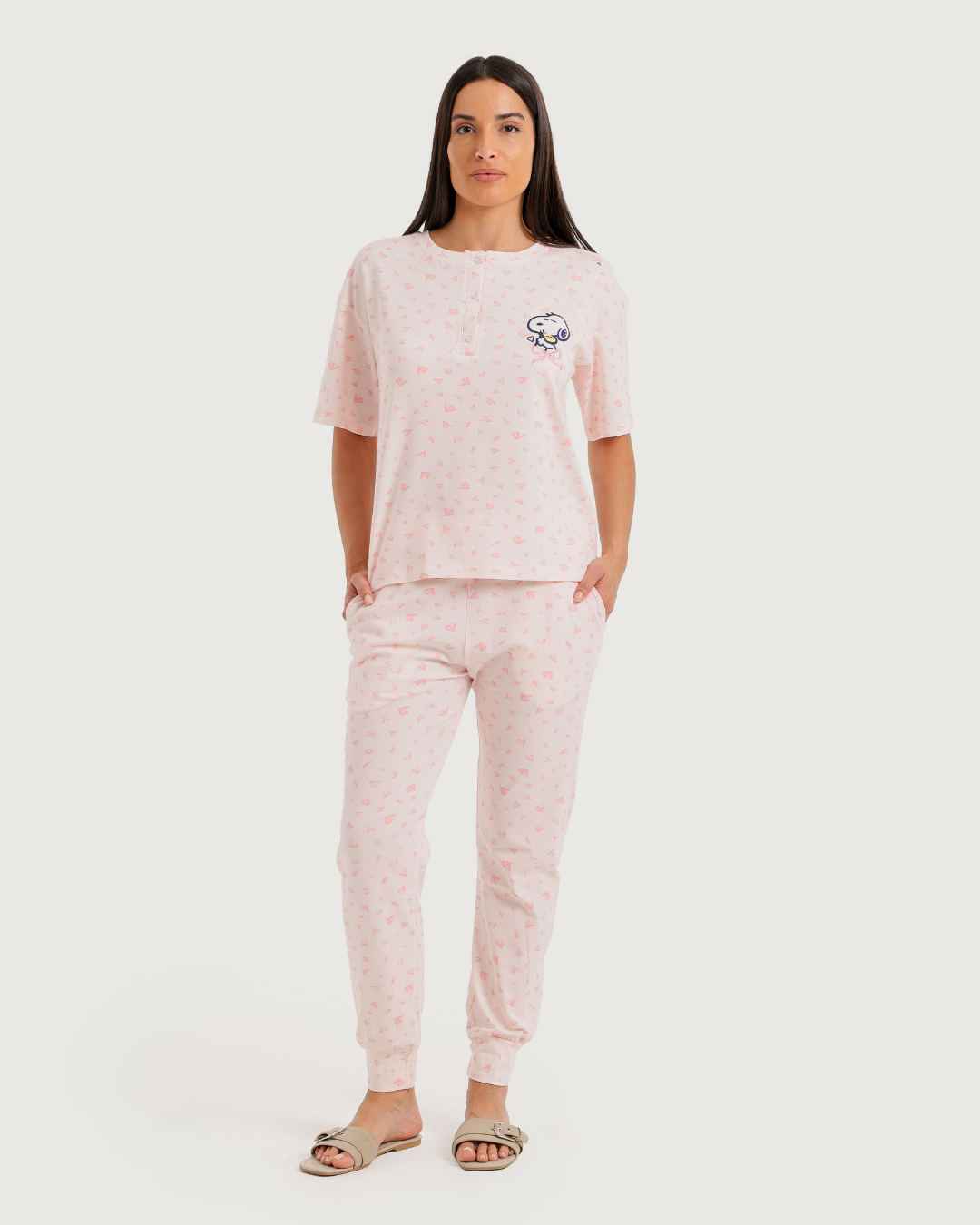 Women's buttoned pajama pants