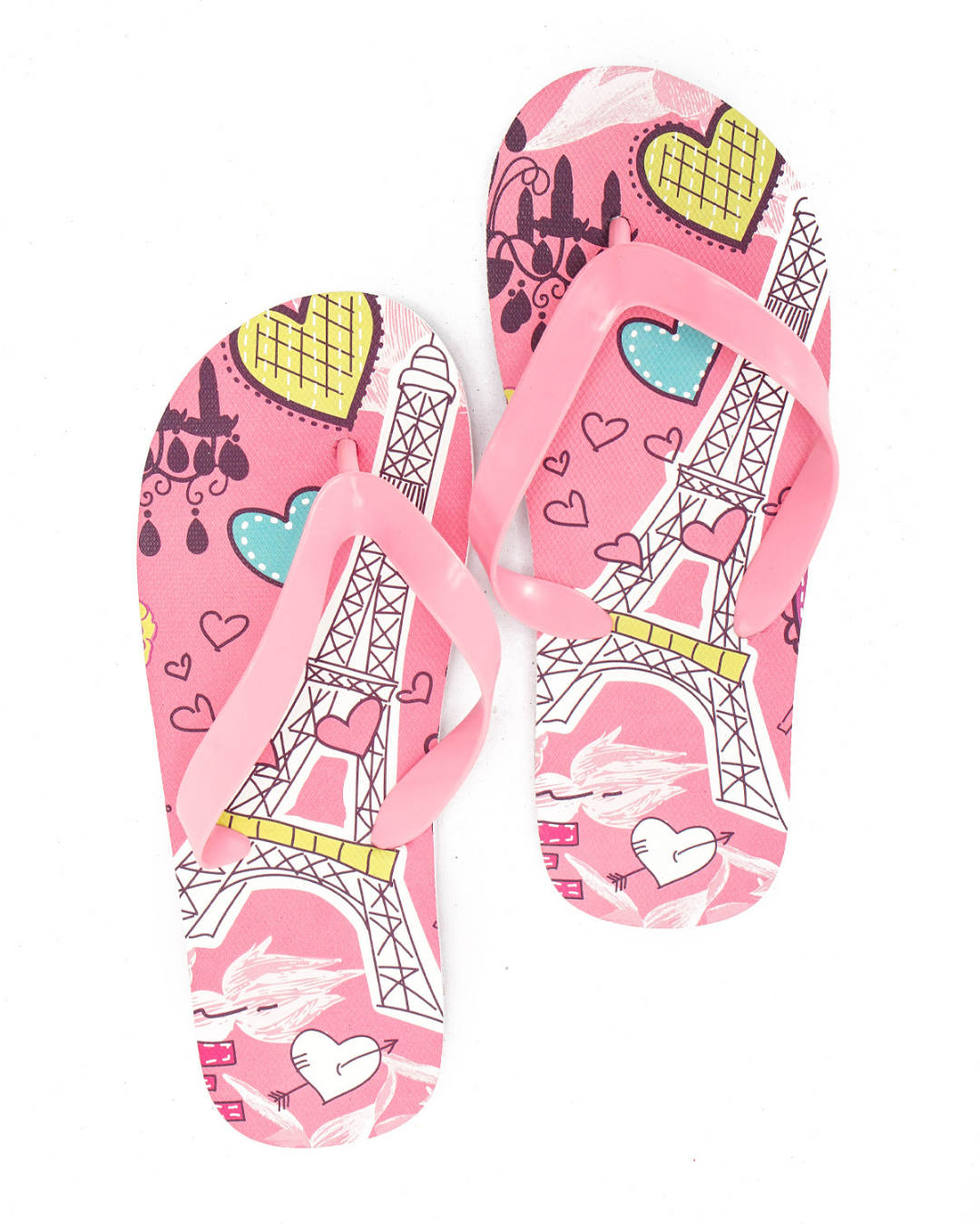 My children's slippers are the heart of the Eiffel Tower