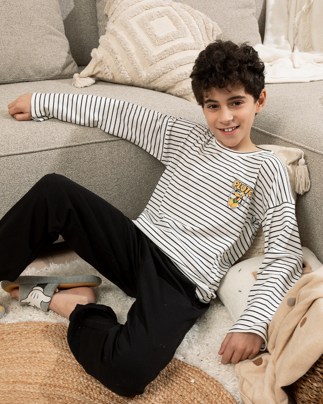 Mountains of spring بيجاما أولادي مقلّمة