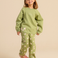 Girls' winter pajamas with a happy sheep print