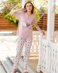 my favorite place بيجامه حريمي قلب