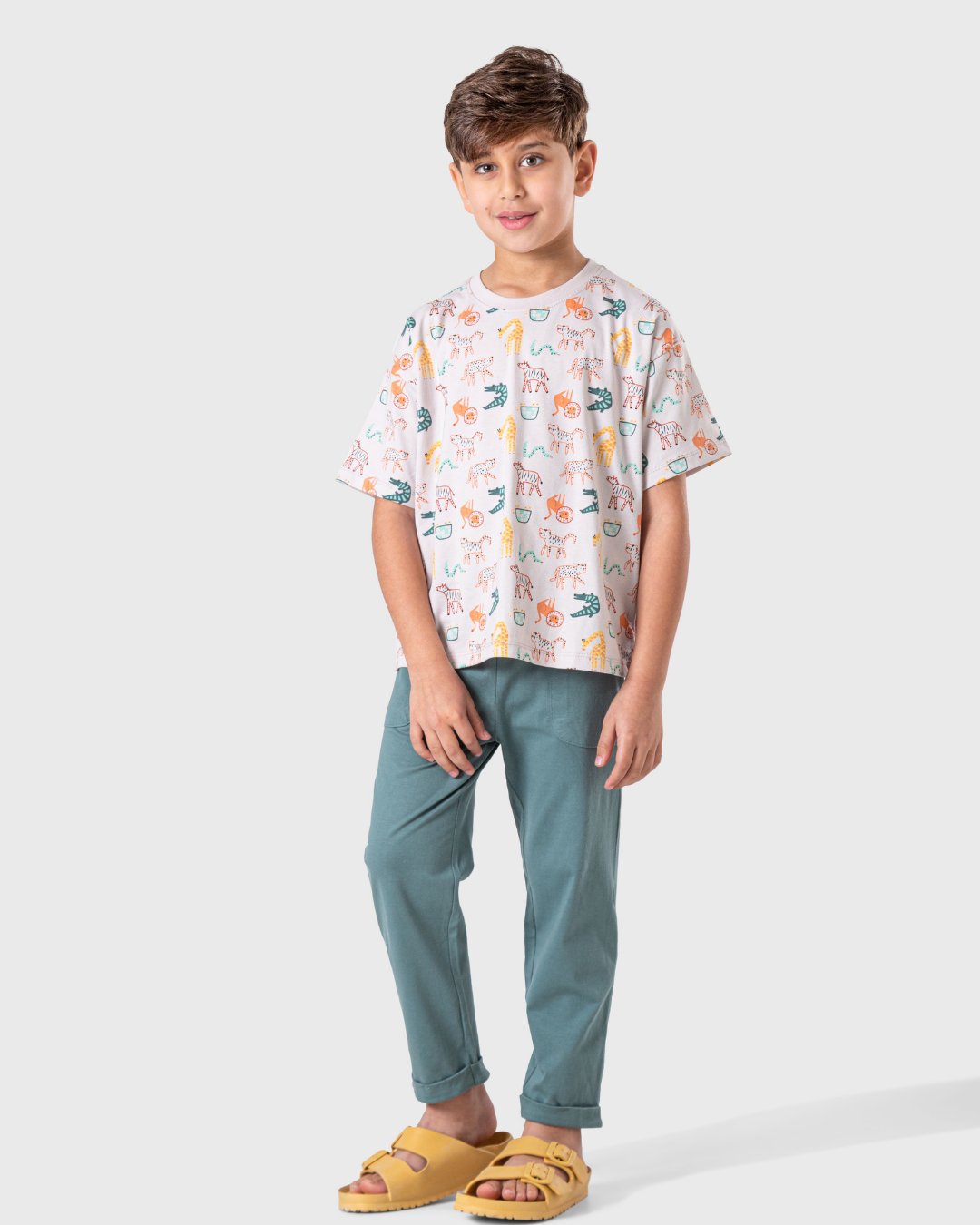 بيجاما اولادي حيوانات الغابه