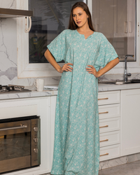 144 قميص فسكوز نص كم مشجر