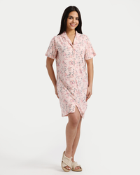 نايت شيرت حريمي  ورد تجريدي