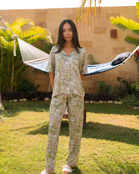 Classic olive rose women's pajamas