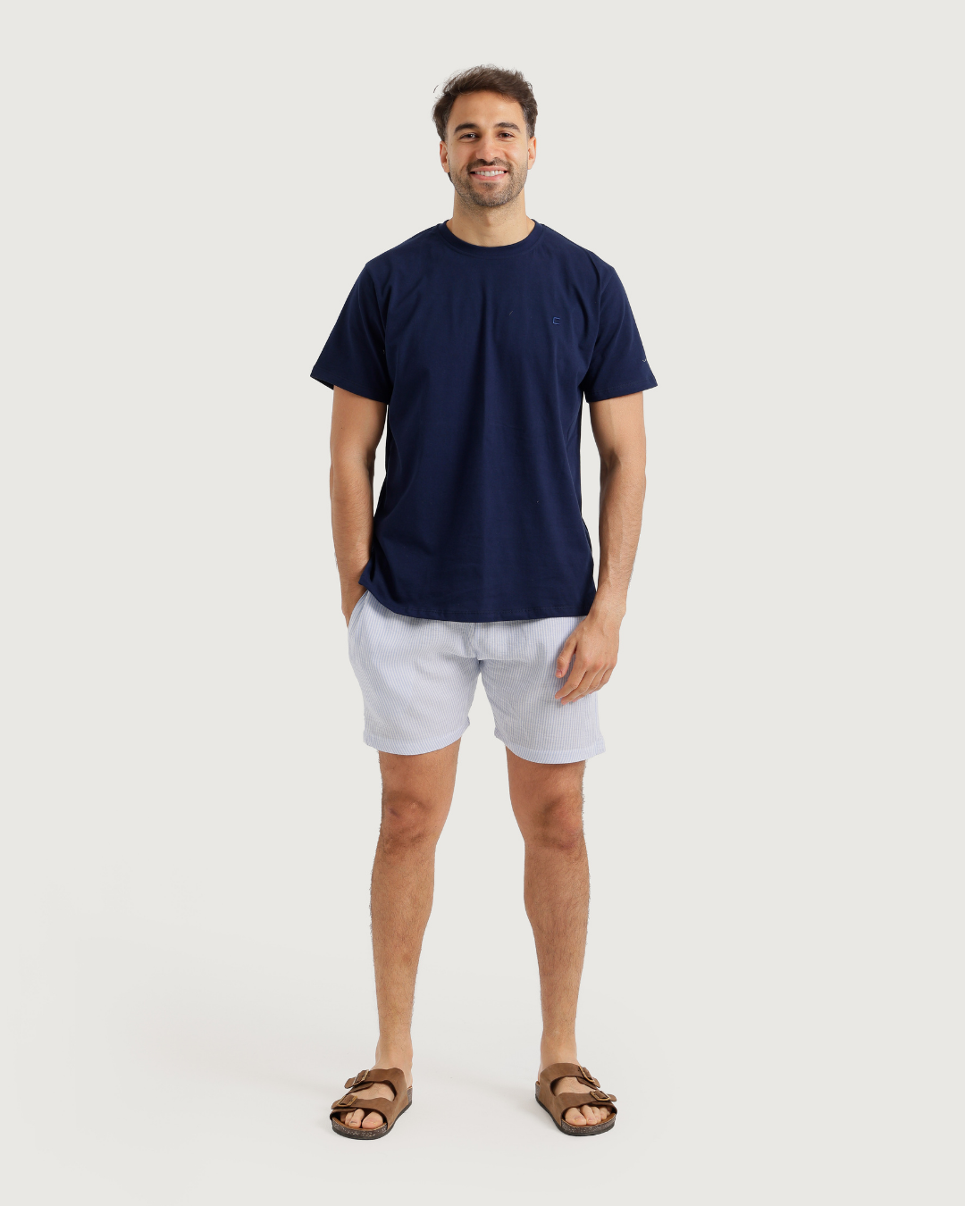 Men's half-sleeved pajamas with shorts