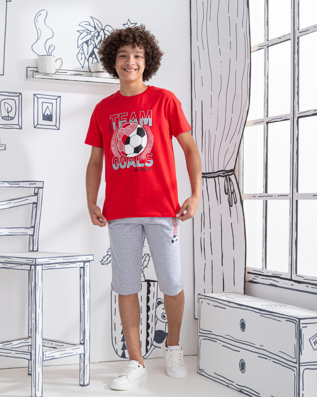 Team Goals Boys' printed pajamas
