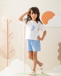 بيجاما شورت قطن و توب نص كم وقت النوم