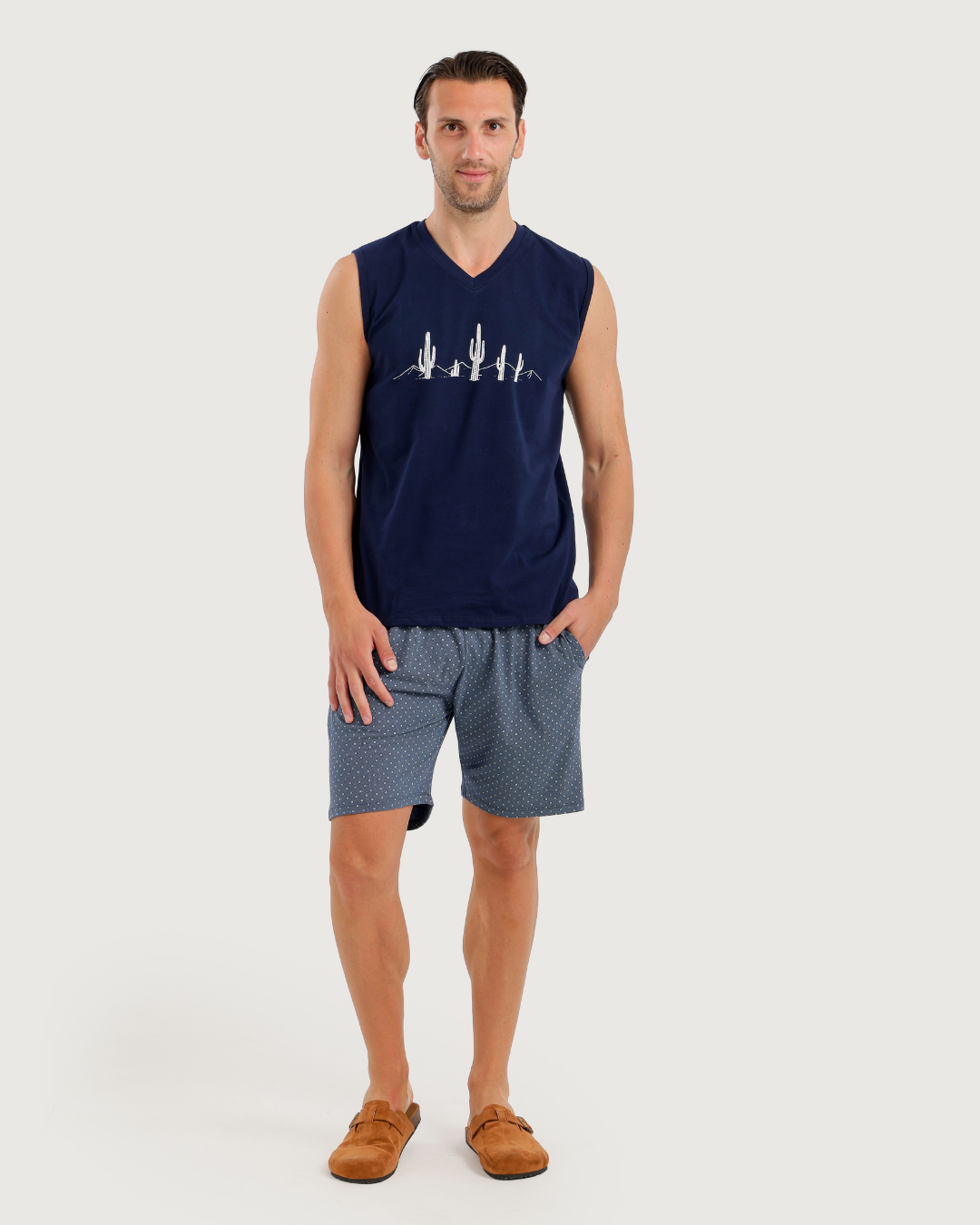 Men's cotton pajama with shorts