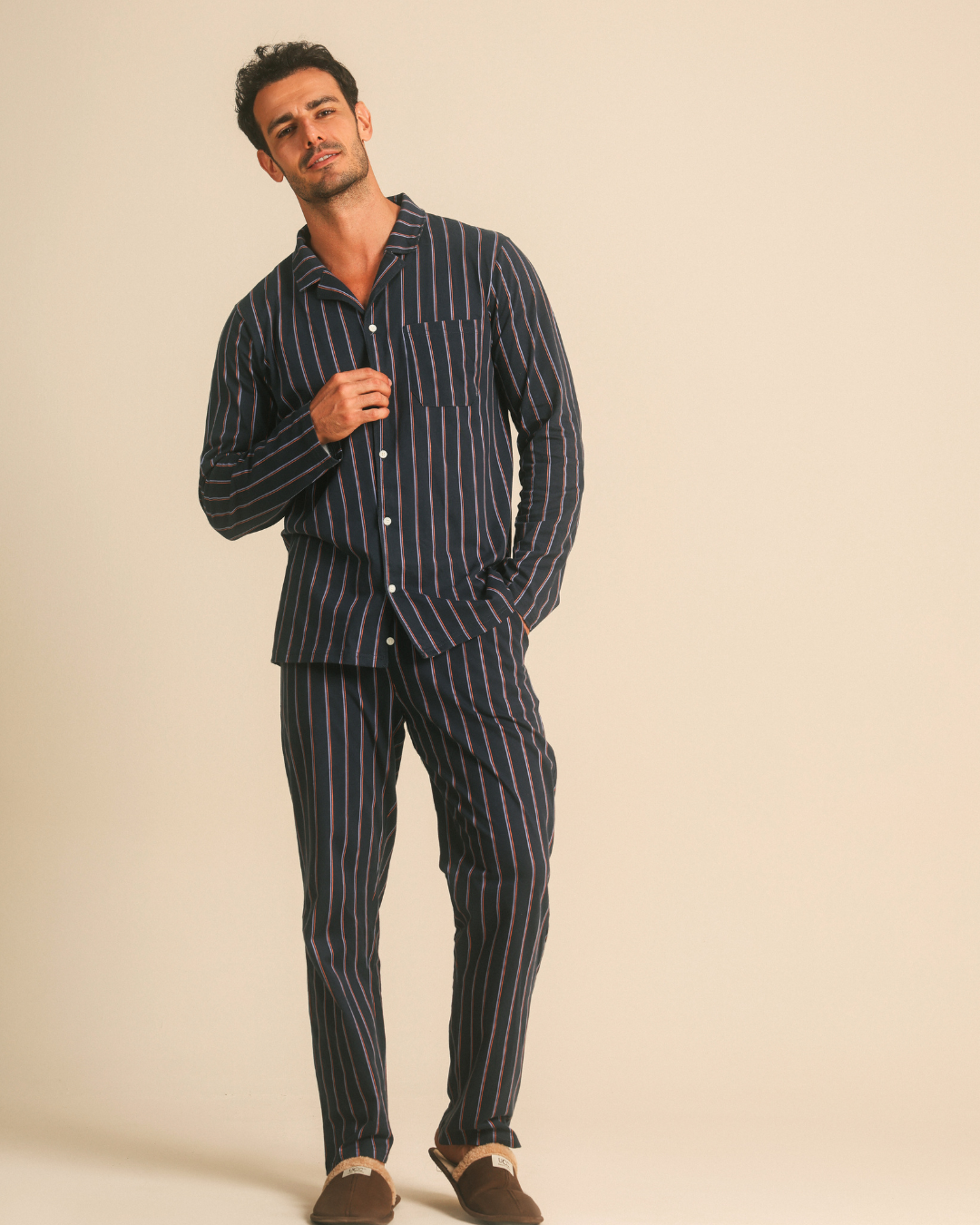 Fall stripes Men Classic Pajama